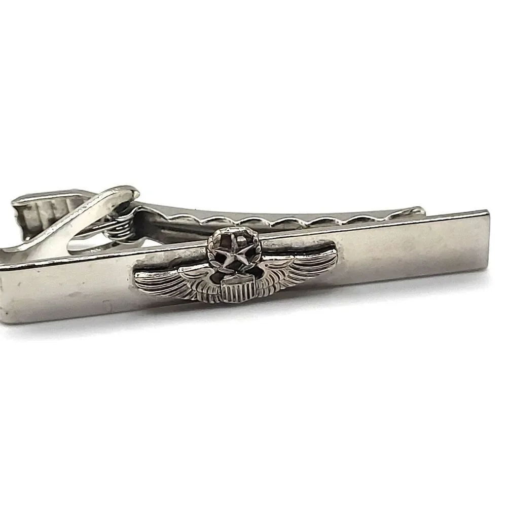 Air Force Navigator Silver Tie Clip 2in